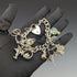 British vintage sterling silver charm bracelet 71g